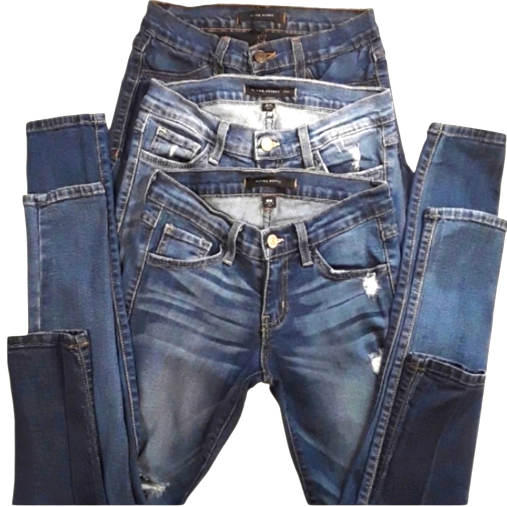 🐒(3) Flying Monkey Jeans. Girl Size's: W24x29L;W24x29L;W25x29L
